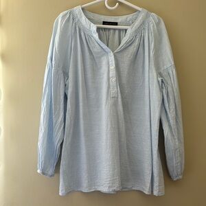 Lane Bryant Blue and white striped tunic top